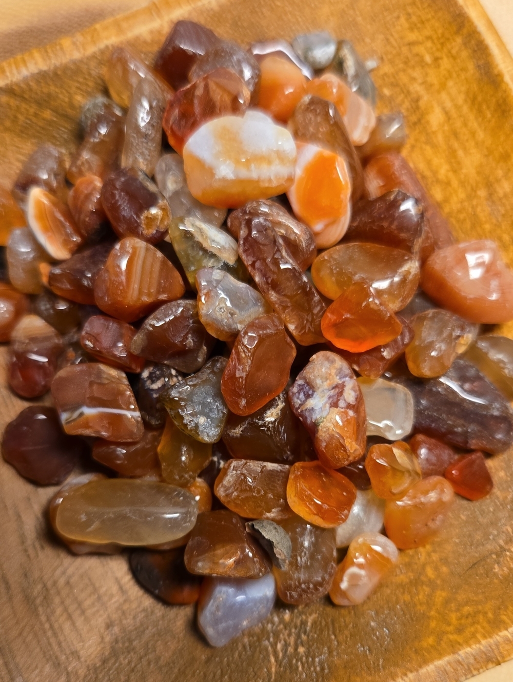 Polished Carnelian & Agate Tumbled Stone Chips